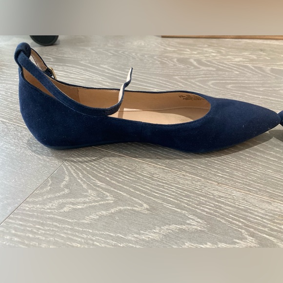 Navy Franco Sarto leather flats, size 5.5 - Picture 3 of 5